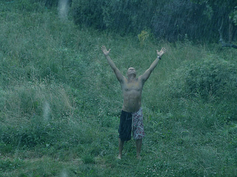 In the hot summer of 2010 - a shower July 11. Bliss!